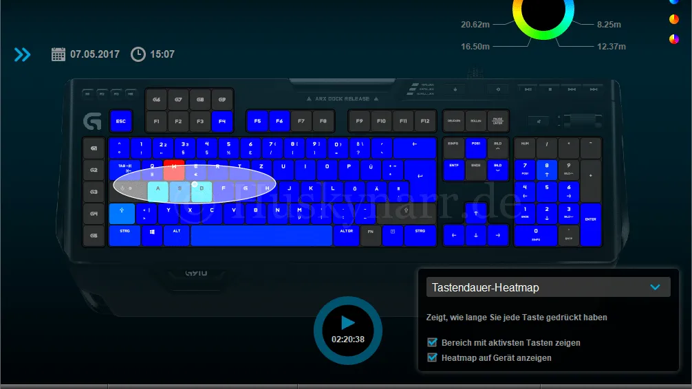 Logitech G910 – EFT Files, Heatmap und mehr
