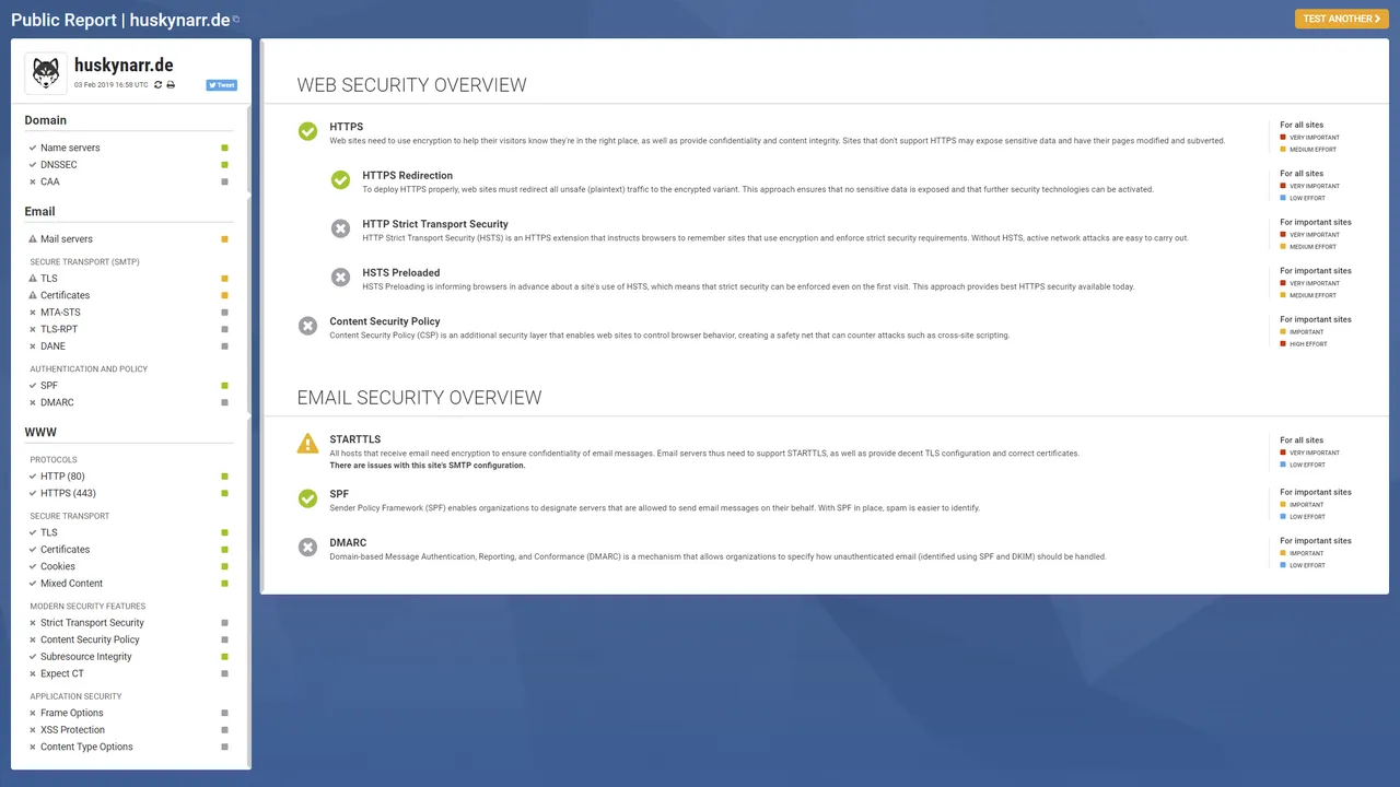 hardenize - report - huskynarr.de