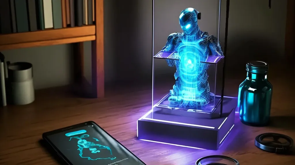 Nokia Lumia with Cortana Hologram - Made by MidJourney