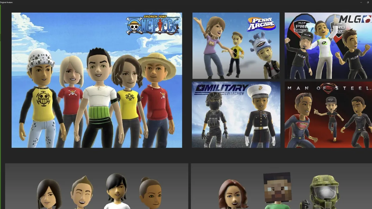 Xbox Original Avatar - App Übersicht