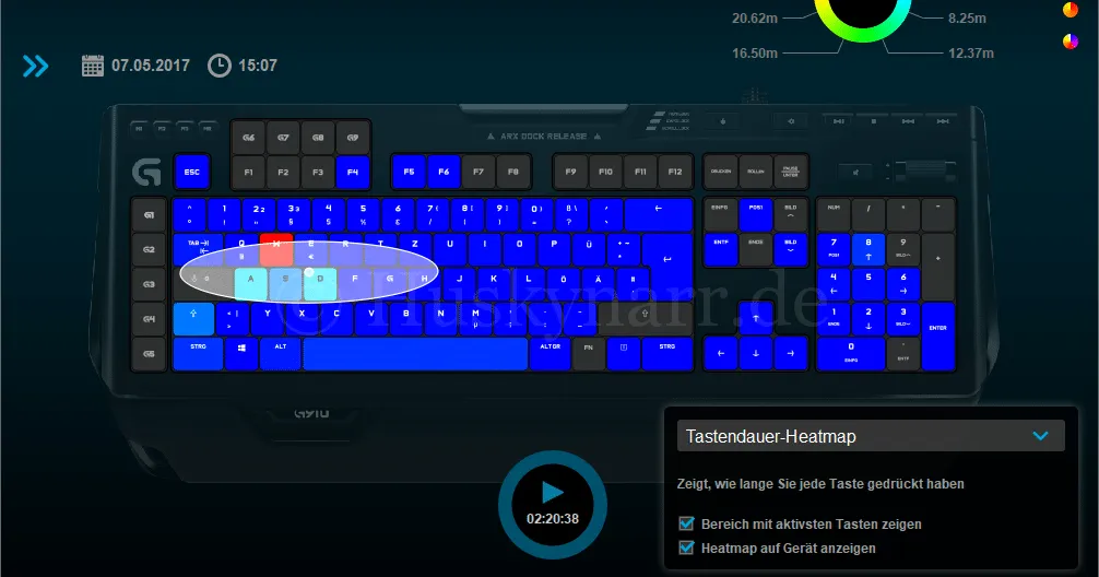Logitech G910 – EFT Files, Heatmap und mehr