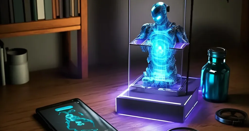 Nokia Lumia with Cortana Hologram - Made by MidJourney