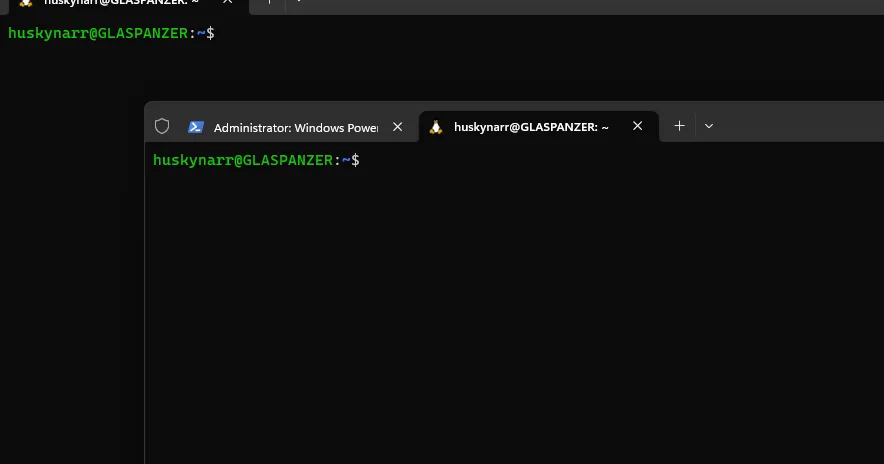 Terminal mit Windows Powershell im Admin Modus