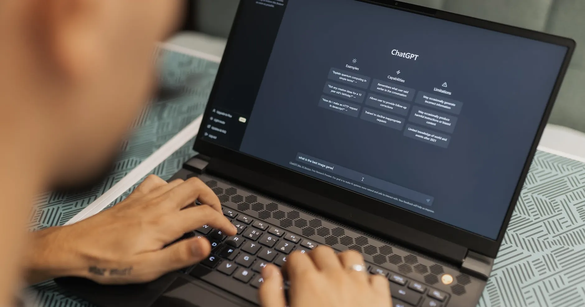 woman laptop working internet