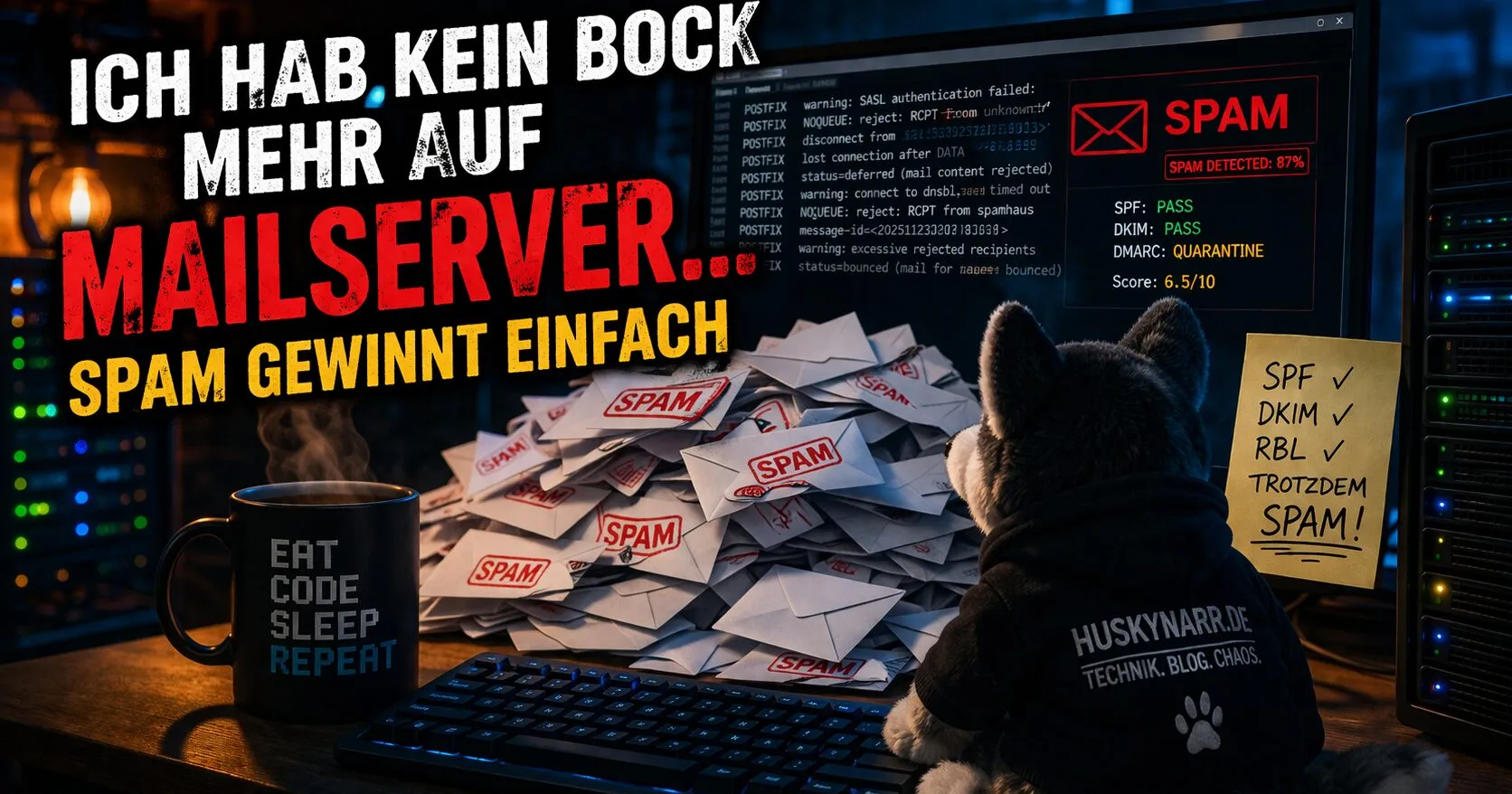 Kein Bock mehr auf Spam - Nervige Mailserver Konfigurationen - Bild: DALL-E