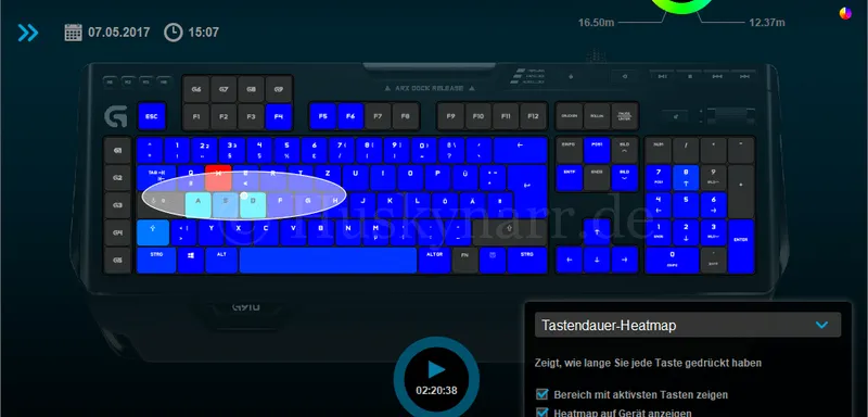 Logitech G910 – EFT Files, Heatmap und mehr