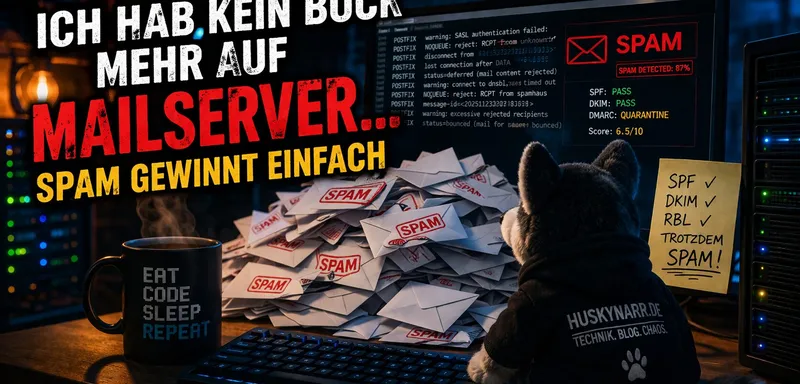 Kein Bock mehr auf Spam - Nervige Mailserver Konfigurationen - Bild: DALL-E