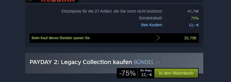 payday 2 - legacy - rabatt